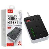 SK3662 3 Port + 6 USB Power Socket