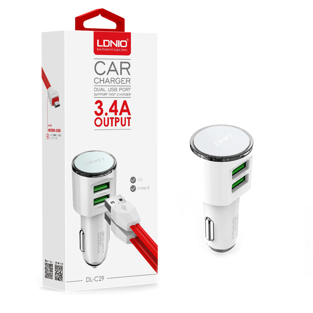 DL-C29 2 USB Ports Car Charger - LDNIO®