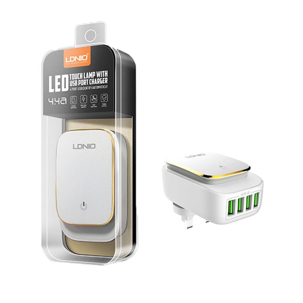 A4405 2.4A Led Lamp + 4 USB Home Charge Adapter - LDNIO®