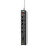 SBR5411 5 Power + 4 USB Ports Brazilian Plug Power Socket - LDNIO®