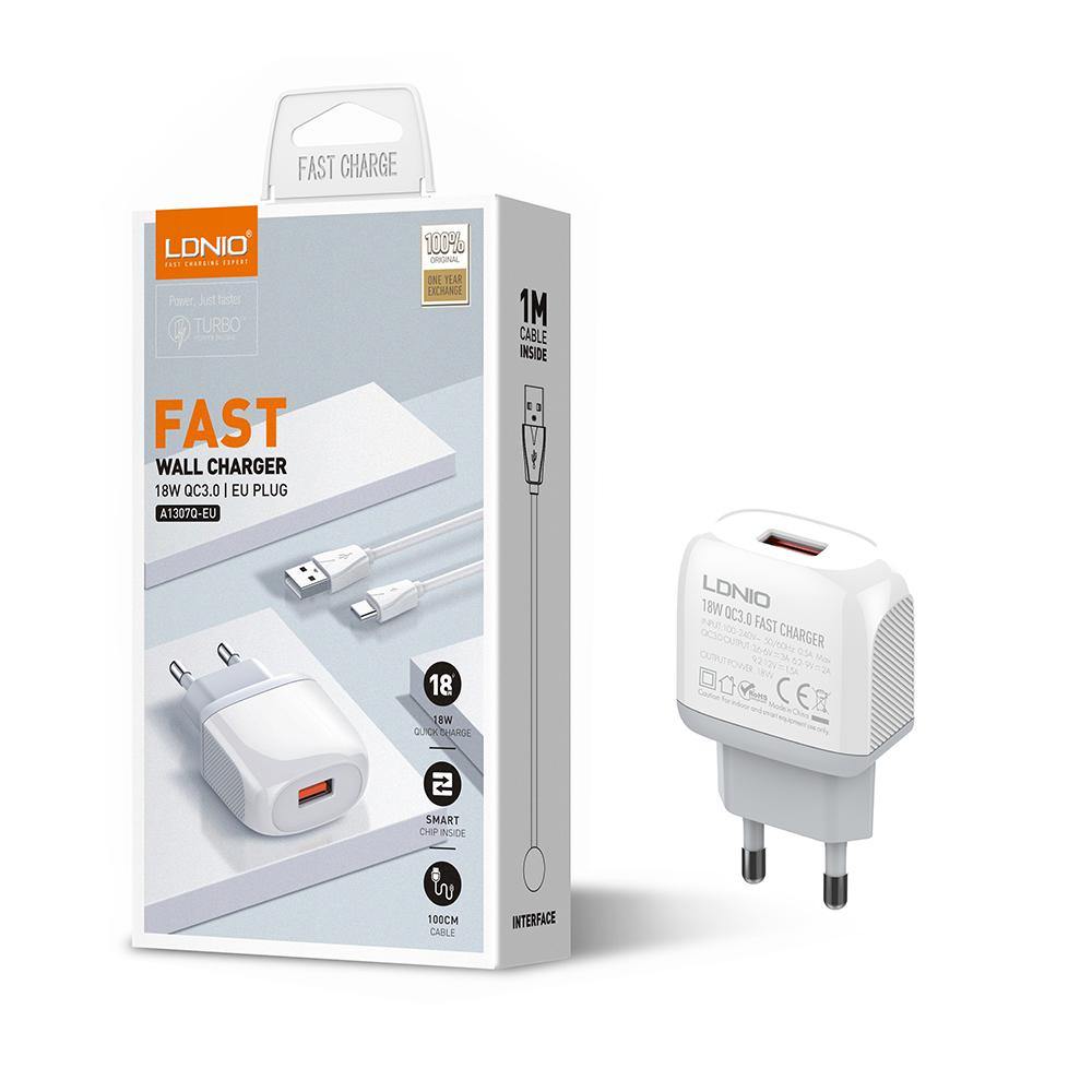 A1307Q QC 3.0 Home Charge Adapter - LDNIO®